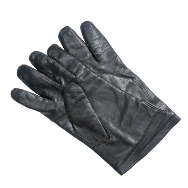 a pair of black leather gloves